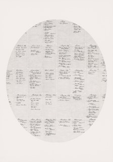 Untitled (Addresses), 2021, pencil on paper, 100 x 70 cm