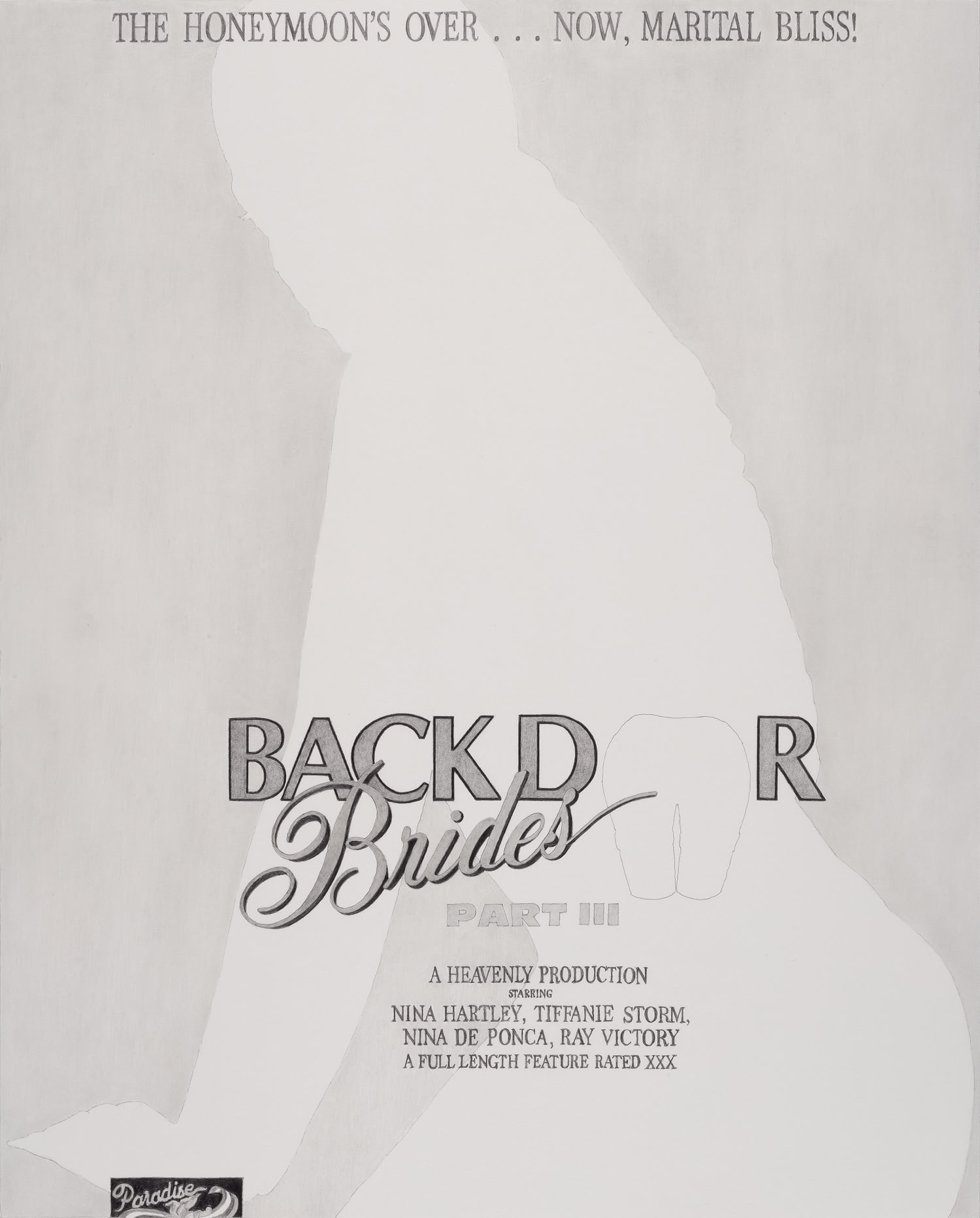 Drawing of the artist's book »Heimliche Bräute. Eheliches Glück.« [Backdoor Brides »Marital Bliss«], 39.1 x 31.5 cm by Herbert Stattler.