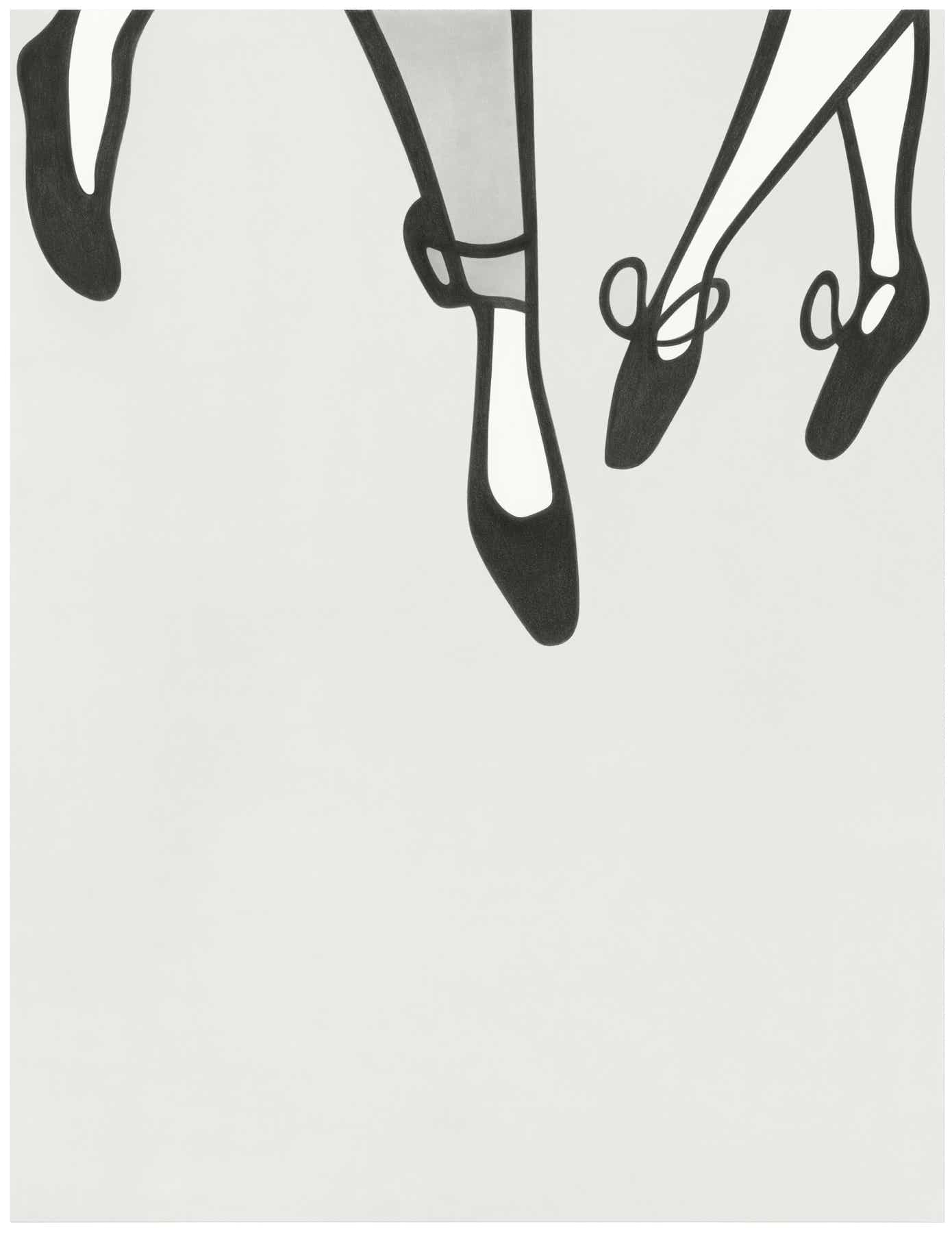Pencil drawing of the series »Klandestine Geschichten« [Clandestine Stories] by Herbert Stattler.