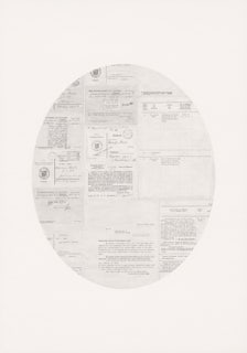 Untitled (Court mail), 2023, pencil on paper, 100 x 70 cm