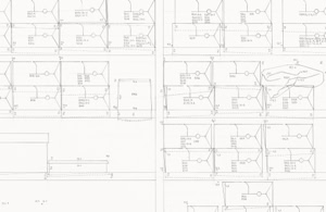 Detail Untitled (Bassenge, Dostmann, Mayer, …), 2009, pencil on paper, 102 x 73 cm
