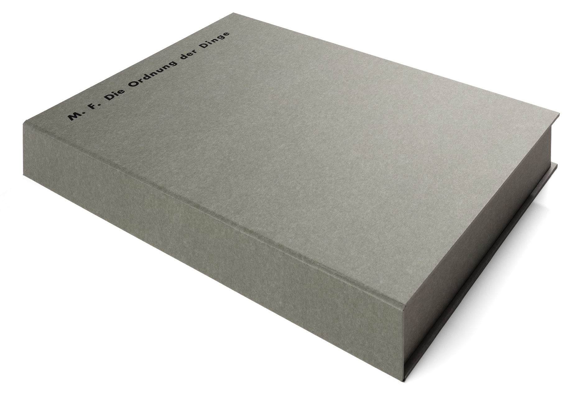 Closed Box of the artist's book »M. F. Die Ordnung der Dinge« [M. F. The Order of Things] by Herbert Stattler.