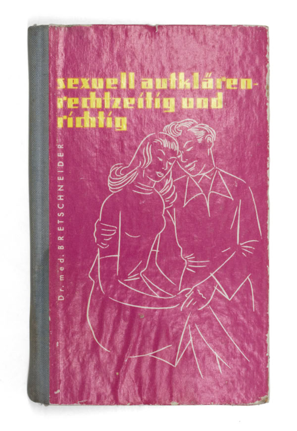 Book of Herbert Stattler’s reserve shelf, a collection of sex education books and related literature since 1904.